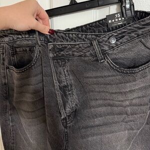 Fashion Nova Charcoal button up Jeans